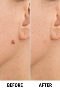 Skin tags removal Salford before and after