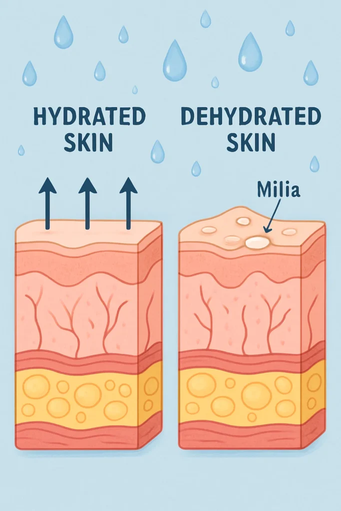 The importance of hydration and milia production Salford