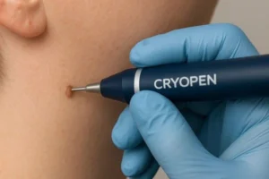 Person receiving skin tag removal Salford