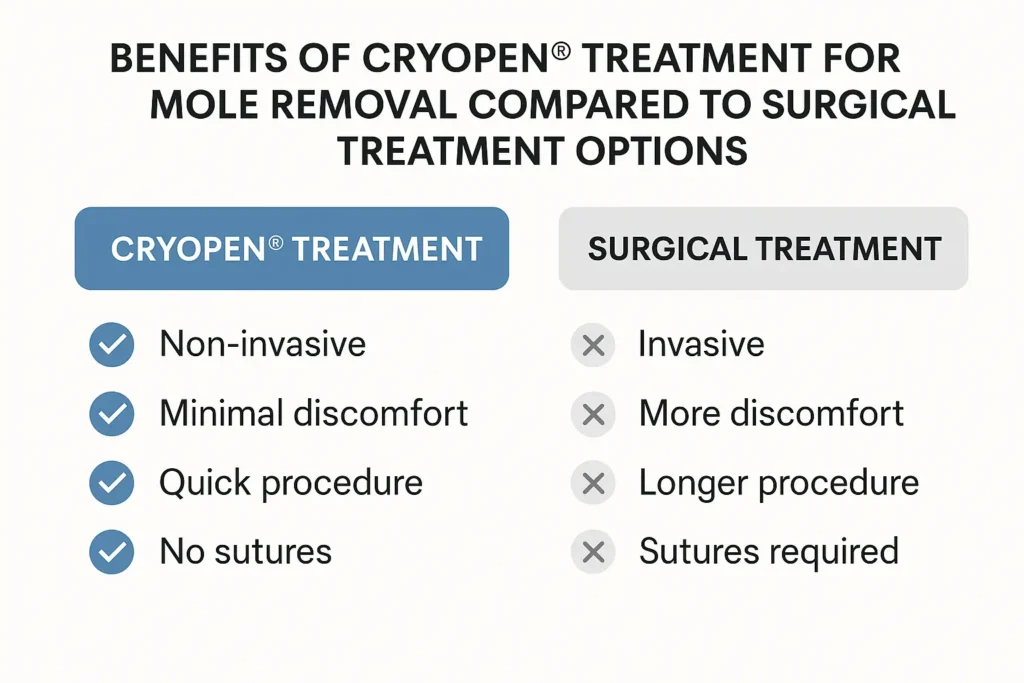 Benefits of facial mole removal Salford - call our team today to book a consultation