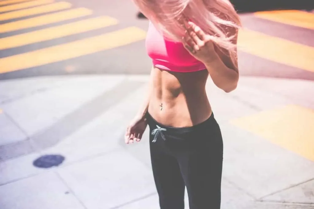 Woman with toned stomach after LA-EMS Body Sculpting Treatment Salford