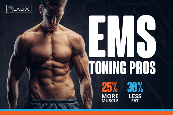 Image of man with sculpted stomach showing the fat loss and muscle gain of LA-EMS Body Sculpting Treatment Salford