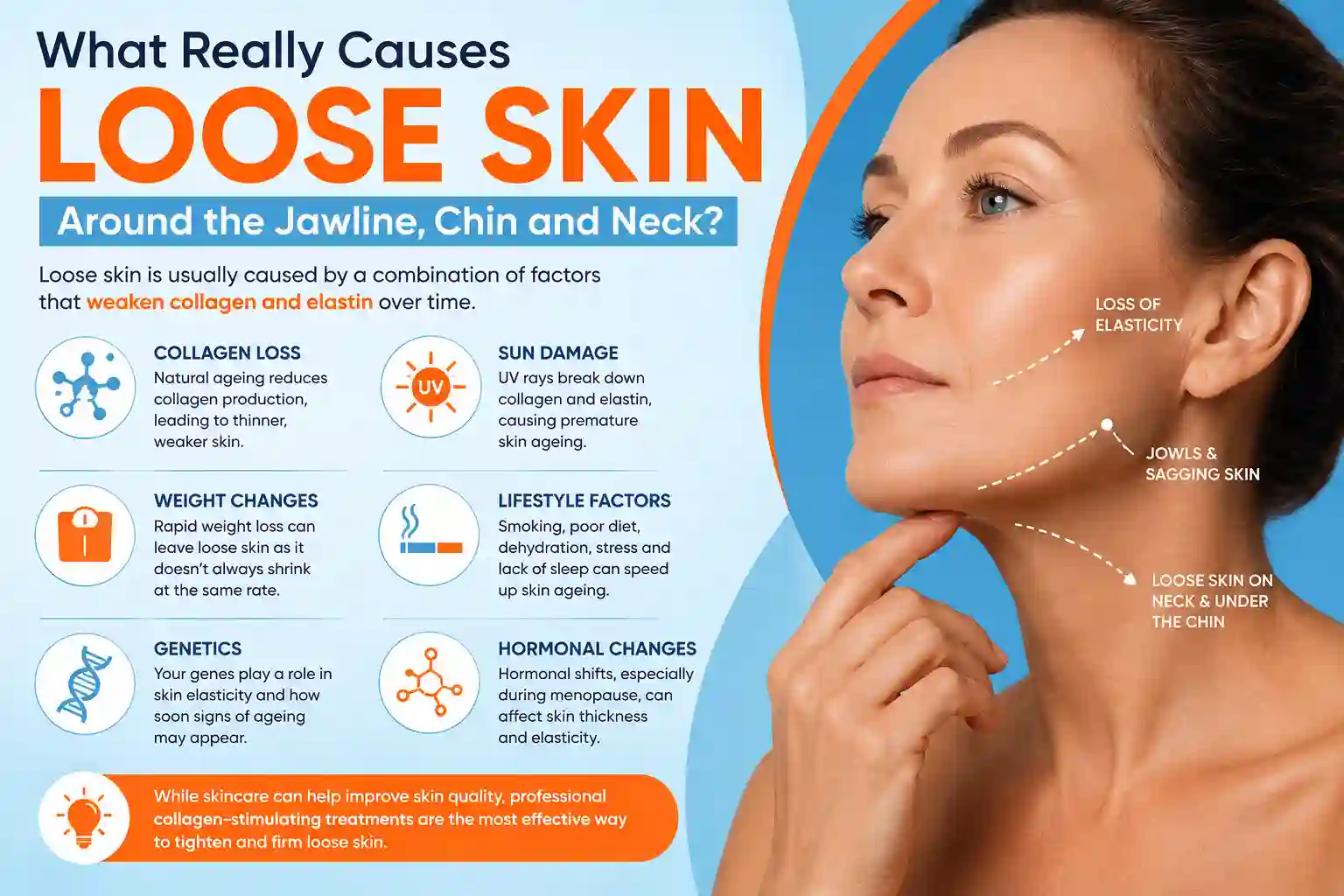 What Really Causes Loose Skin Around the Jawline, Chin and Neck Salford?